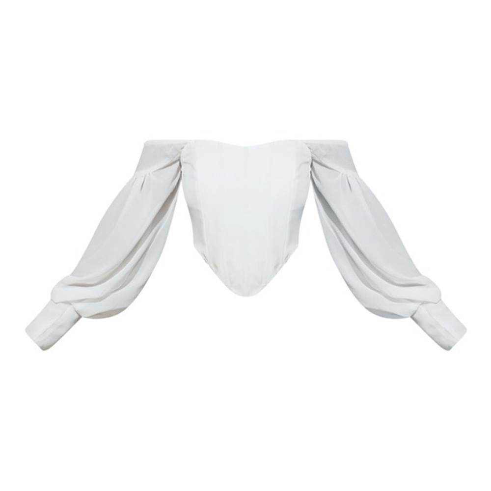 🤍New with tag🤍PrettyLittleThing White Off-Shoulder Top